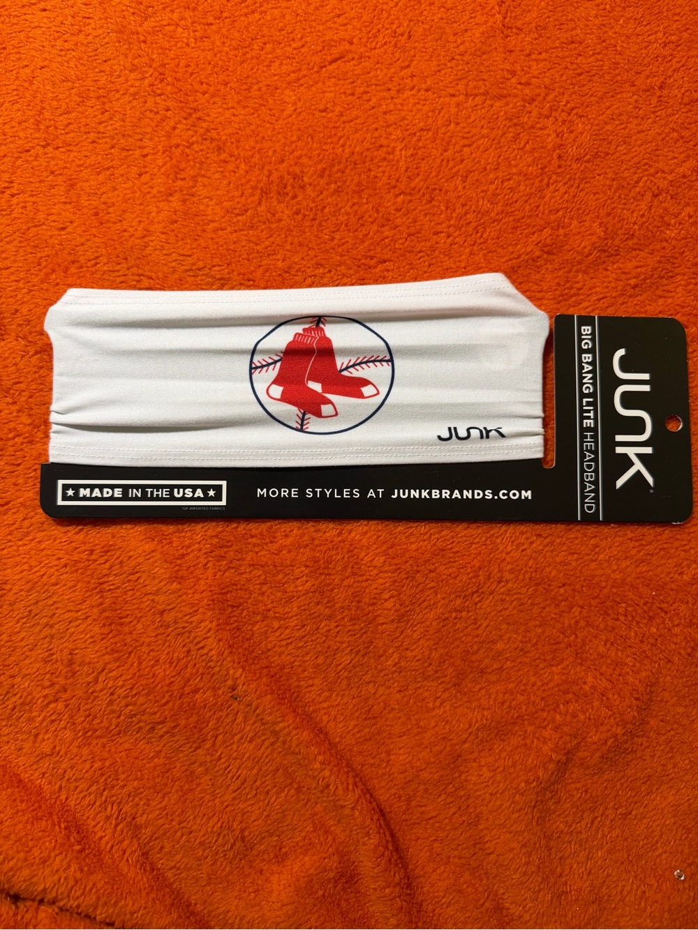 JUNK Brands Boston Red Sox 12th Inning Big Bang Lite Headband MLB NWT